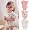 100% Cotton Baby Bodysuit - Side Snap Newborn Romper with Belly Protection