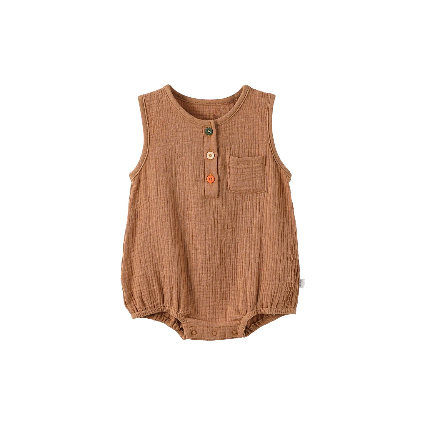 100% Cotton Baby Bodysuit - Breathable Sleeveless Romper for Infant Boys Girls