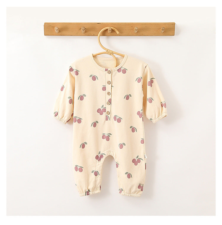 Baby Cotton Romper - Print Jumpsuit for Infant Daily Wear