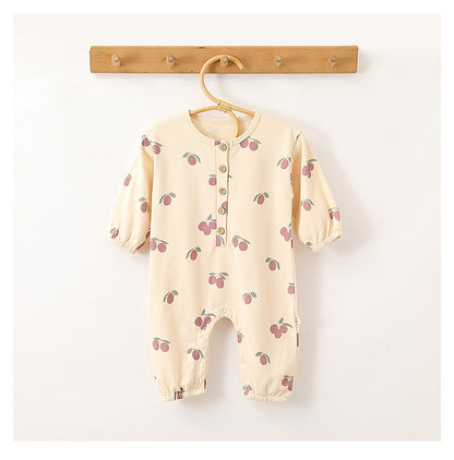 Baby Cotton Romper - Print Jumpsuit for Infant Daily Wear