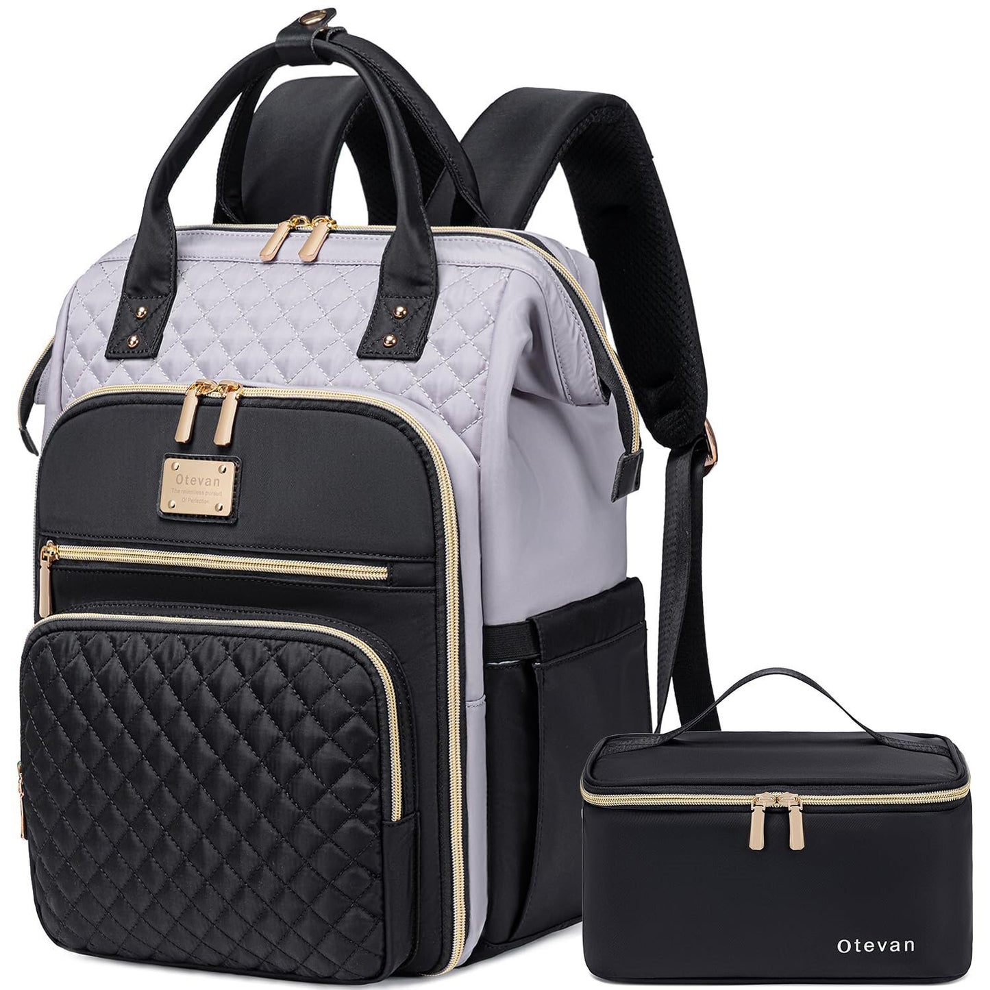 Diaper Bag Backpack with Insulated Lunch Pouch – Large Capacity Baby Bag with Changing Pad, Water-Resistant & Travel Ready