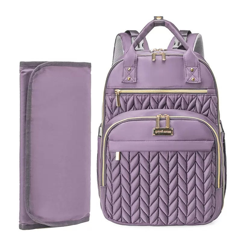 Multi-Functional Waterproof Diaper Bag Backpack with Changing Pad