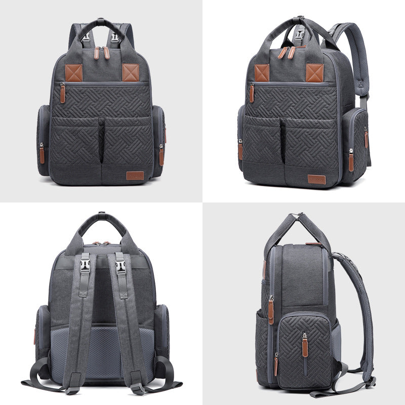 Diaper Bag Backpack Large Capacity Waterproof with Thermal Insulation Layer