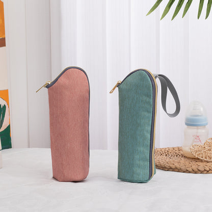 Insulated Bottle Bag with Stroller Hook – Portable Milk Bottle Cooler & Warmer Pouch, Leakproof Lightweight Baby Bottle Holder for On-the-Go