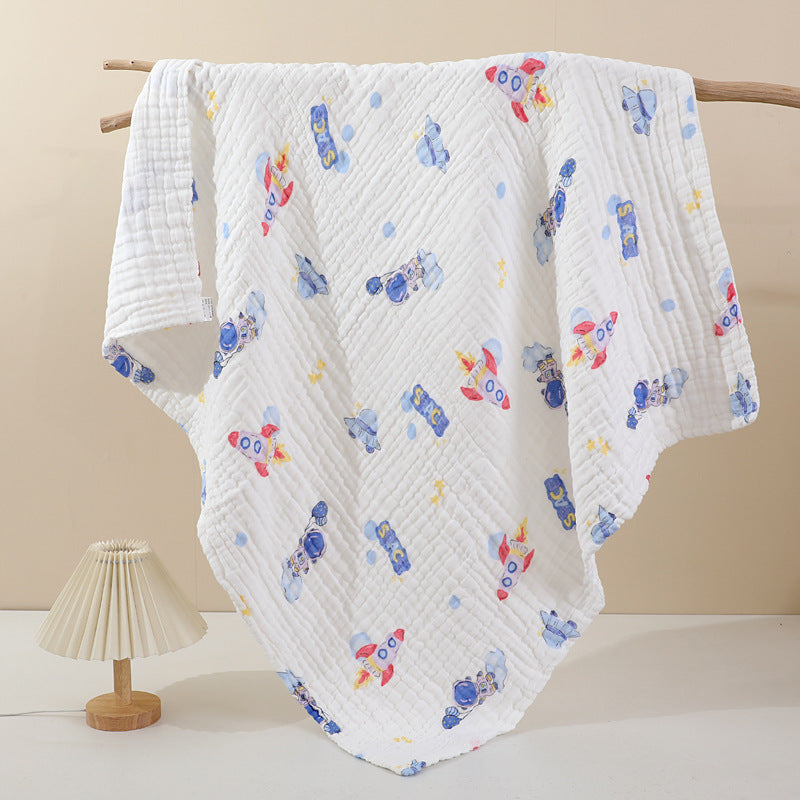 100% Cotton Newborn Bath Towel, Multifunctional Blanket