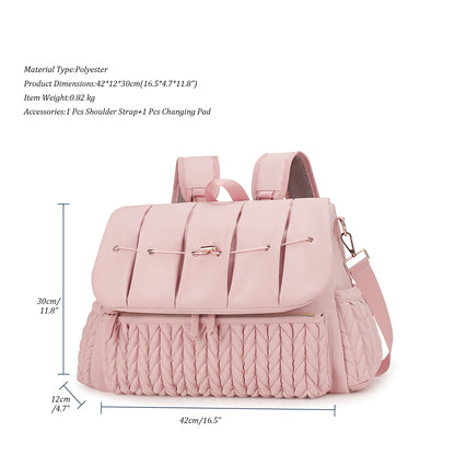 Diaper Bag Backpack Messenger Bag Travel Backpack Maternity Bags Stylish Baby Bag with Changing Pad for Mom