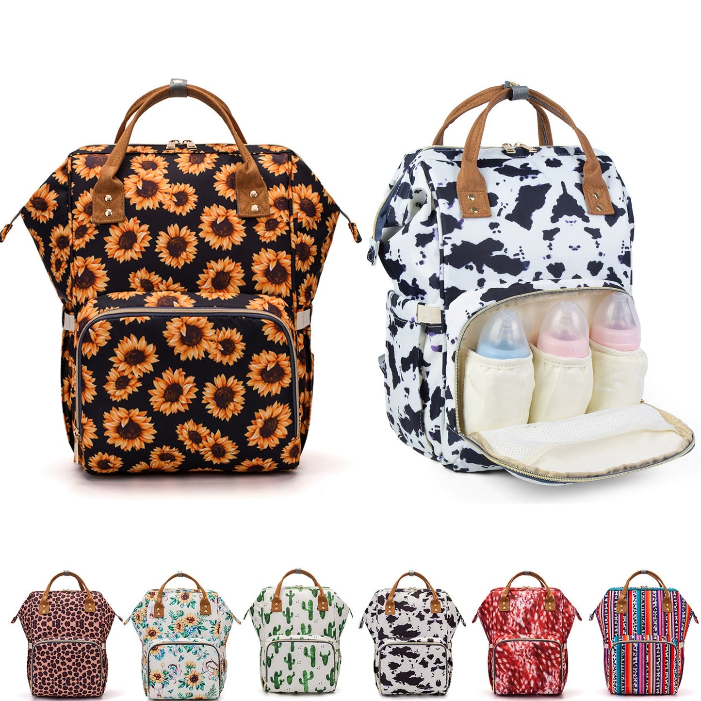 Diaper Bag Backpack for Mom Dad, Maternity Changing Bag Diaper Backpack with Stroller Straps