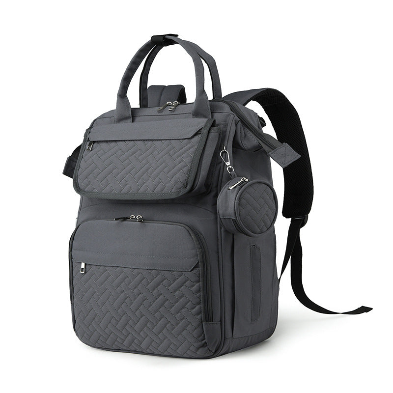 Multifunction Diaper Bag Backpack with Changing Pad & Stroller Straps & Pacifier Case