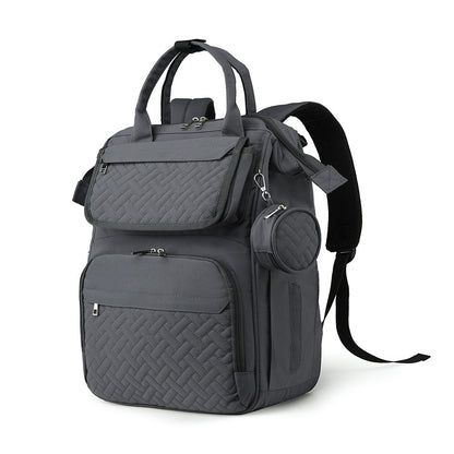 Multifunction Diaper Bag Backpack with Changing Pad & Stroller Straps & Pacifier Case