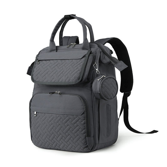 Multifunction Diaper Bag Backpack with Changing Pad & Stroller Straps & Pacifier Case