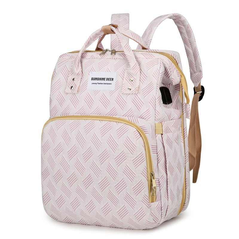 Lightweight Diaper Bag Backpack – Oxford Mommy Bag with Changing Station & Insulated Pockets