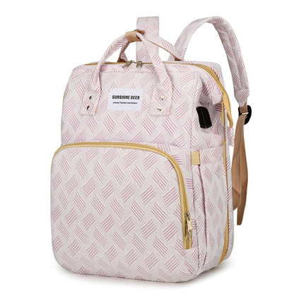Lightweight Diaper Bag Backpack – Oxford Mommy Bag with Changing Station & Insulated Pockets