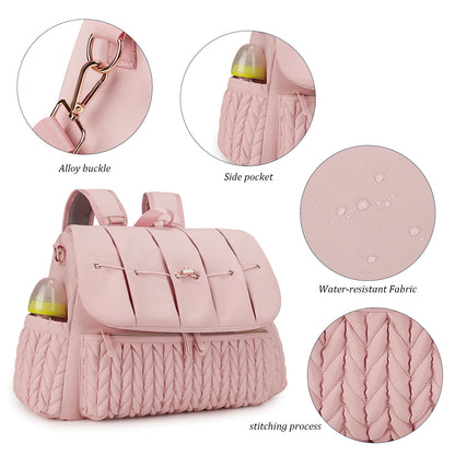 Diaper Bag Backpack Messenger Bag Travel Backpack Maternity Bags Stylish Baby Bag with Changing Pad for Mom