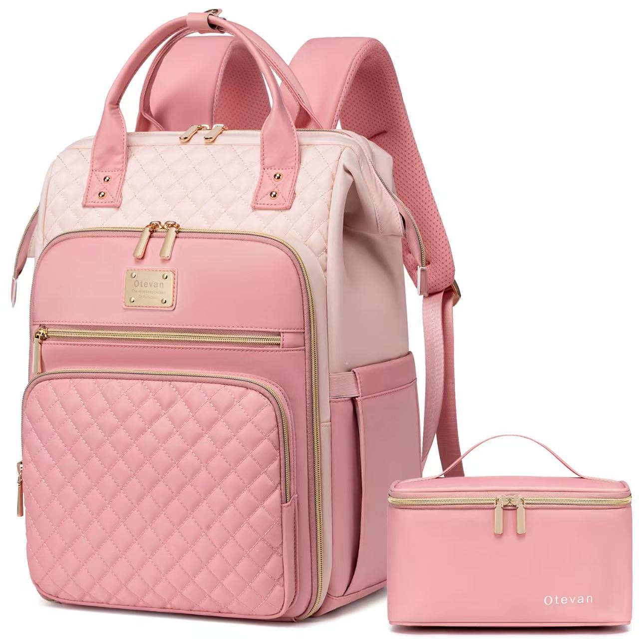 Diaper Bag Backpack with Insulated Lunch Pouch – Large Capacity Baby Bag with Changing Pad, Water-Resistant & Travel Ready