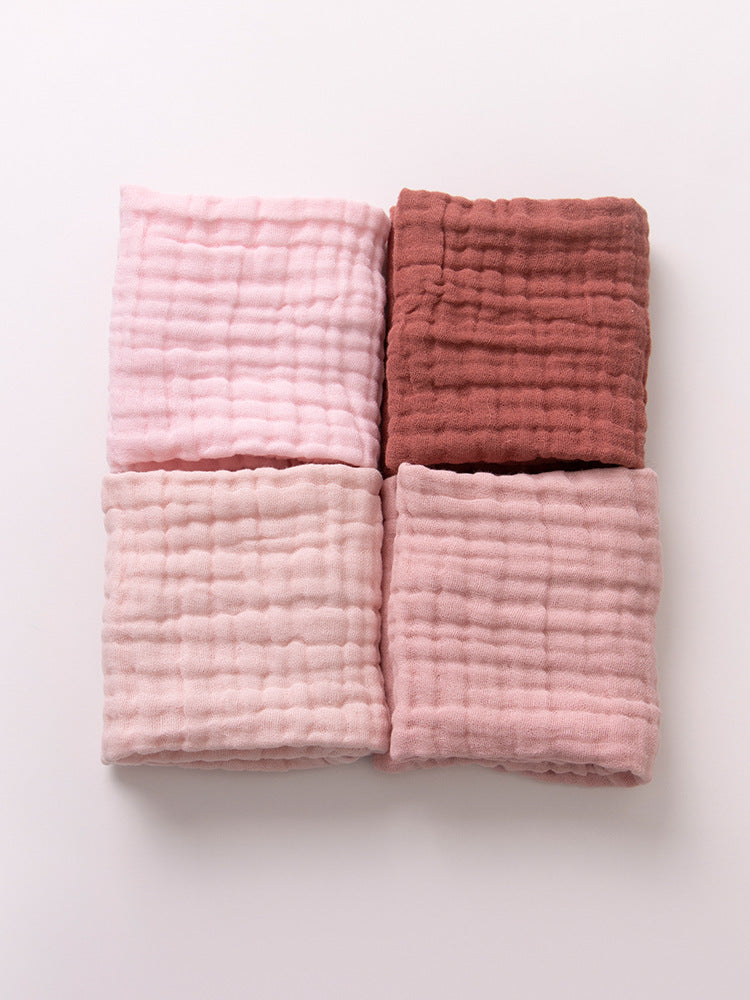 6-Layer Gauze Baby Towels 5-Pack - Muslin Burp Cloths & Washcloths, 12"x20"