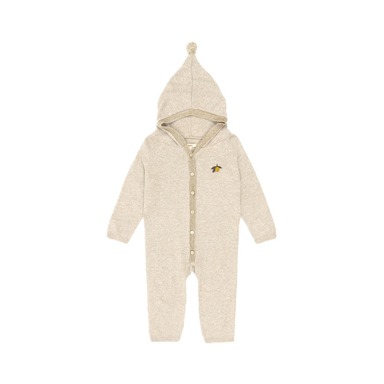 Baby Knit Romper - Nordic Style Hooded Jumpsuit for Infant Winter Wear