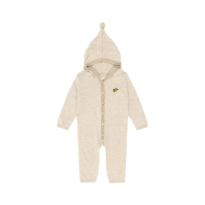 Baby Knit Romper - Nordic Style Hooded Jumpsuit for Infant Winter Wear