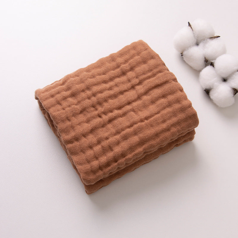 6-Layer Gauze Baby Towels 5-Pack - Muslin Burp Cloths & Washcloths, 12"x20"