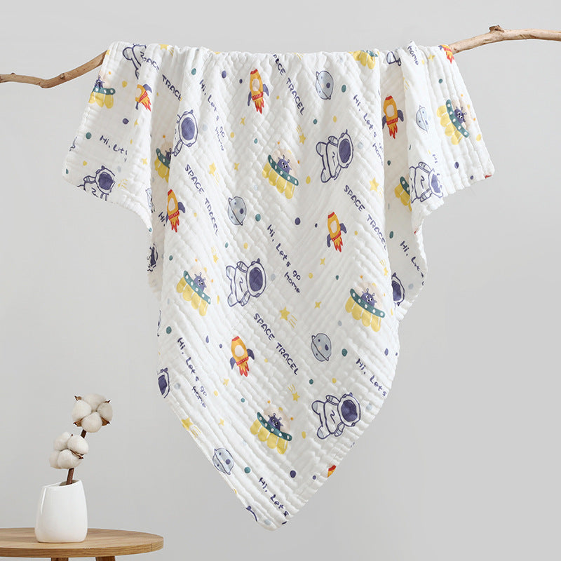 100% Cotton Newborn Bath Towel, Multifunctional Blanket