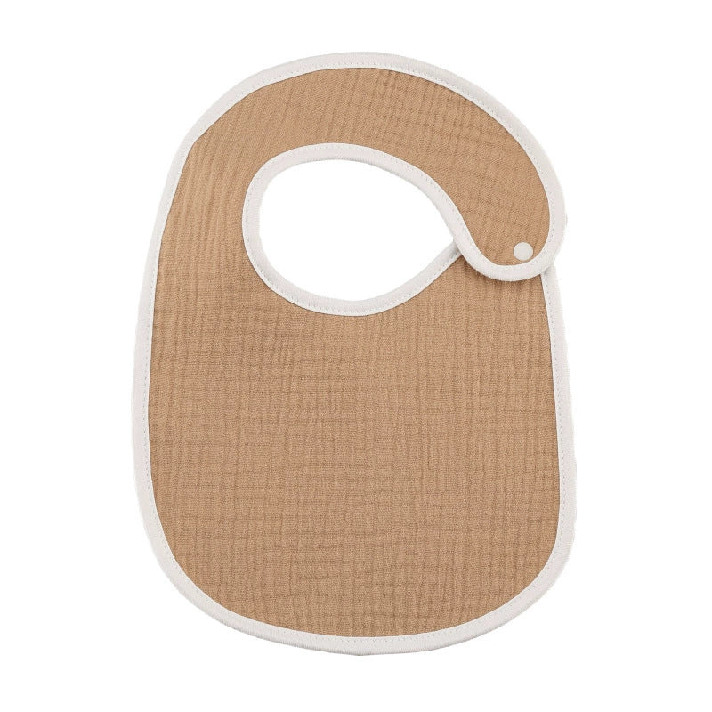 5-Pack Muslin U-Shape Drool Bibs | 100% Cotton, Soft & Absorbent Baby Bandanas