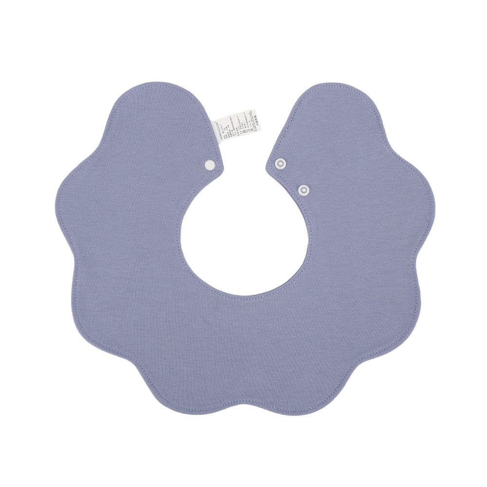 Blue Petal Style Drool Bibs - 100% Cotton Teething Bib with Snap Closure
