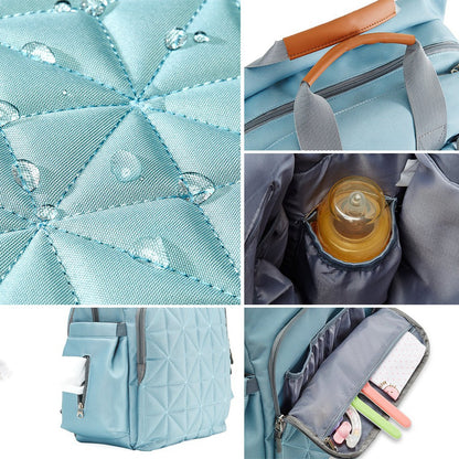 Multi-Function Diaper Bag Backpack – Large Capacity Waterproof Mom Bag with Insulated Bottle Pockets, Stylish Travel Baby Bag for Women
