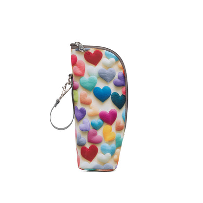 Insulated Bottle Bag with Adjustable Strap – 3D Pattern Thermal Baby Milk Bottle Holder, Portable Water Bottle Pouch for Stroller, Outdoor Travel