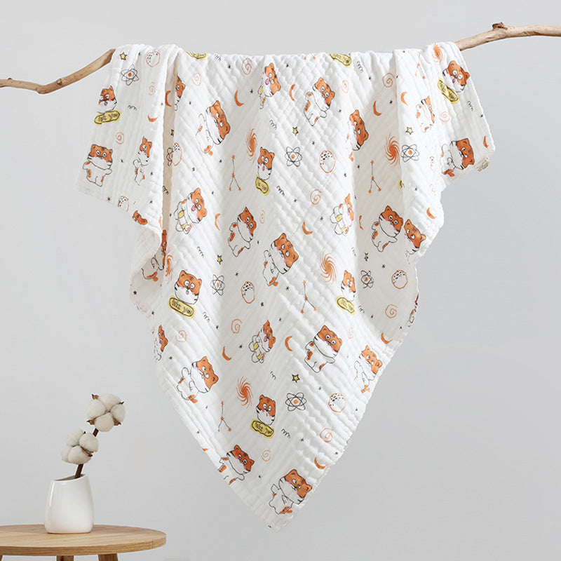 100% Cotton Newborn Bath Towel, Multifunctional Blanket