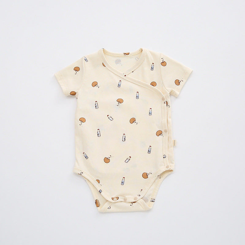 Cotton Baby Bodysuit - Short Sleeve Summer Romper for Infant Boys Girls