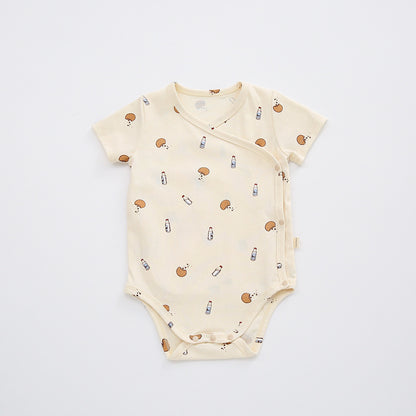Cotton Baby Bodysuit - Short Sleeve Summer Romper for Infant Boys Girls