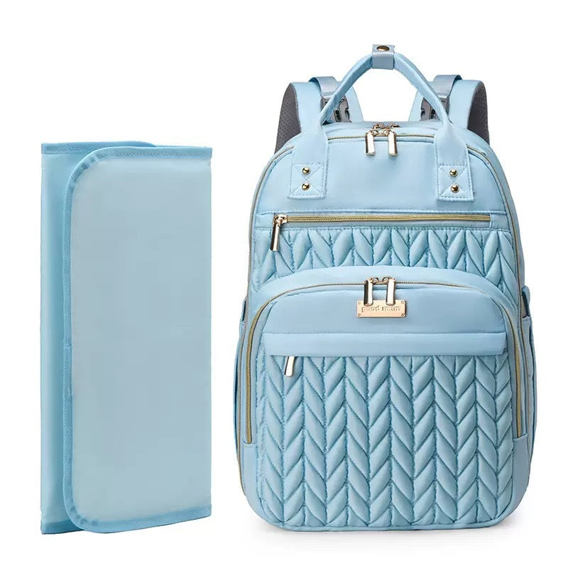 Multi-Functional Waterproof Diaper Bag Backpack with Changing Pad