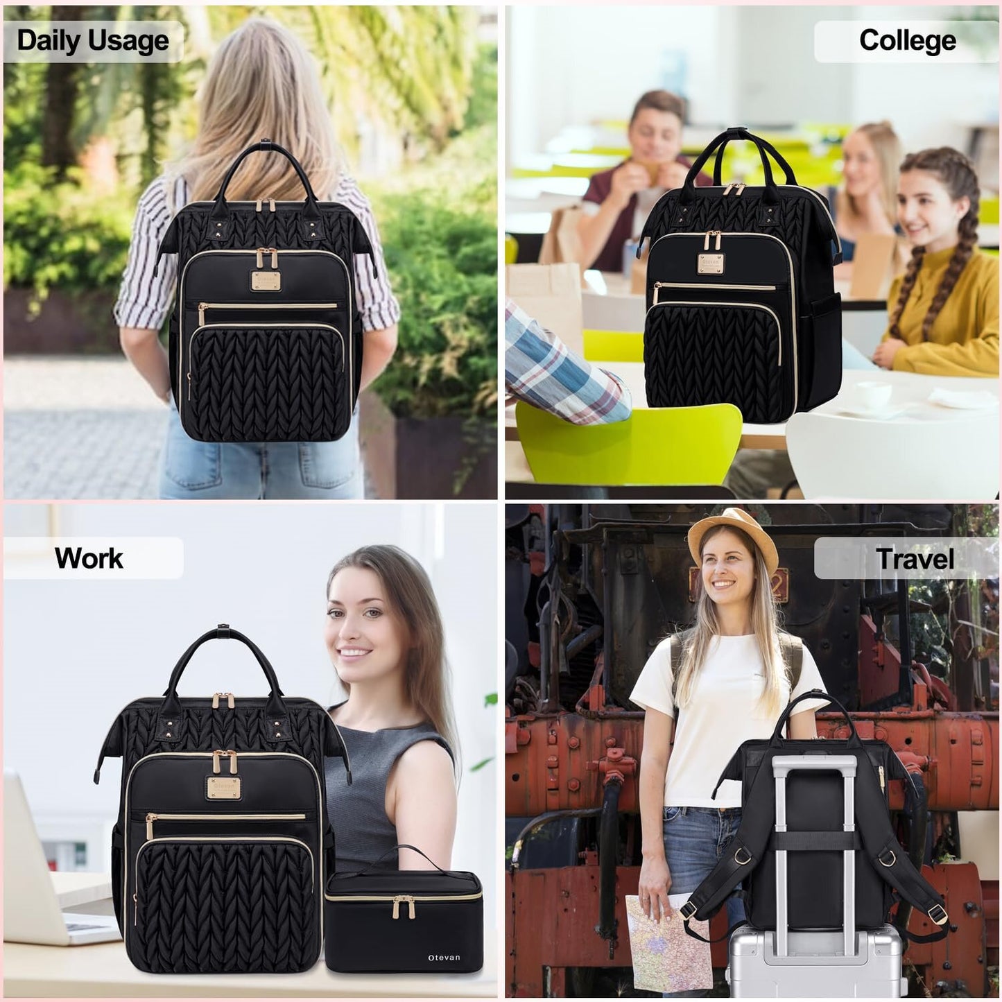 Diaper Bag Backpack with Insulated Lunch Pouch – Large Capacity Baby Bag with Changing Pad, Water-Resistant & Travel Ready
