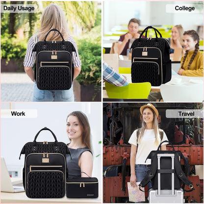 Diaper Bag Backpack with Insulated Lunch Pouch – Large Capacity Baby Bag with Changing Pad, Water-Resistant & Travel Ready