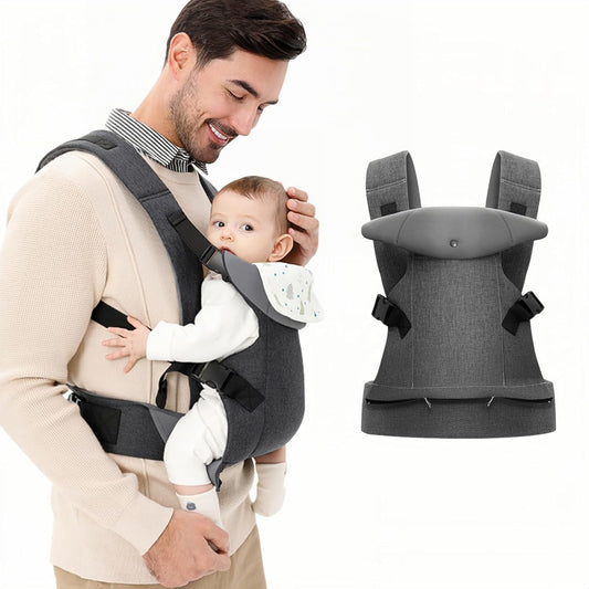 4-in-1 Baby Carrier, Hands Free Adjustable Ergonomic Baby Carrier Newborn to Toddler 6-33lbs