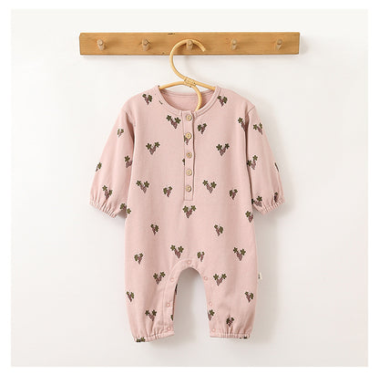 Baby Cotton Romper - Print Jumpsuit for Infant Daily Wear