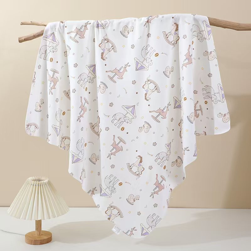 3-Pack Baby Muslin Swaddle Blankets - Ultra Soft Cotton Receiving Blankets