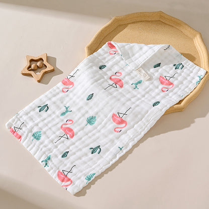 5 PCS Burping Cloth Cartoon Gauze Anti-Spit-Up Nursing Shoulder Pad