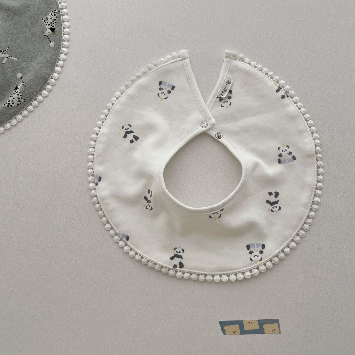 Round Baby Drool Bibs - 100% Cotton Absorbent Circle Bibs for Baby Infants