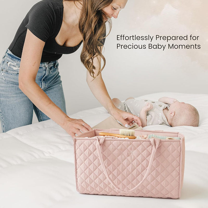 Premium Diaper Bag Tote - Multifunctional Mommy Bag with Modular Organizers