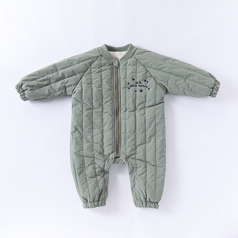 Baby Winter Cotton Padded Jumpsuit, Warm Animal Themed Romper for Baby