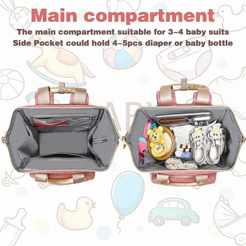 Diaper Backpack,Travel Backpack Diaper Bag for Dad Mom Baby Boys,Insulated Pockets Portable Baby Nappy Bags with USB Charging Port,RFID Anti-Theft Water-Resistant Pocket Stroller Straps