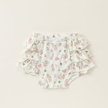 Baby Girl Ruffle Bodysuit & Pants Set - 2-Piece Summer Outfit for Infant Toddler