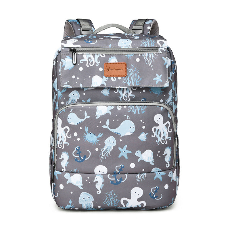 Sac à dos à langer avec table à langer intégrée, grande capacité, imperméable