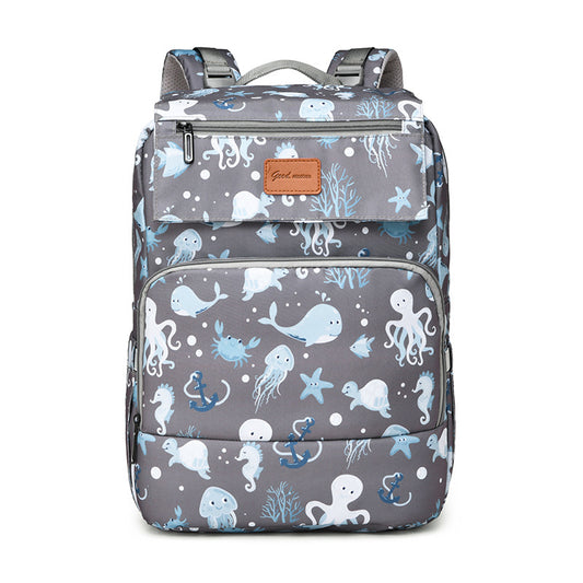 Sac à dos à langer avec table à langer intégrée, grande capacité, imperméable