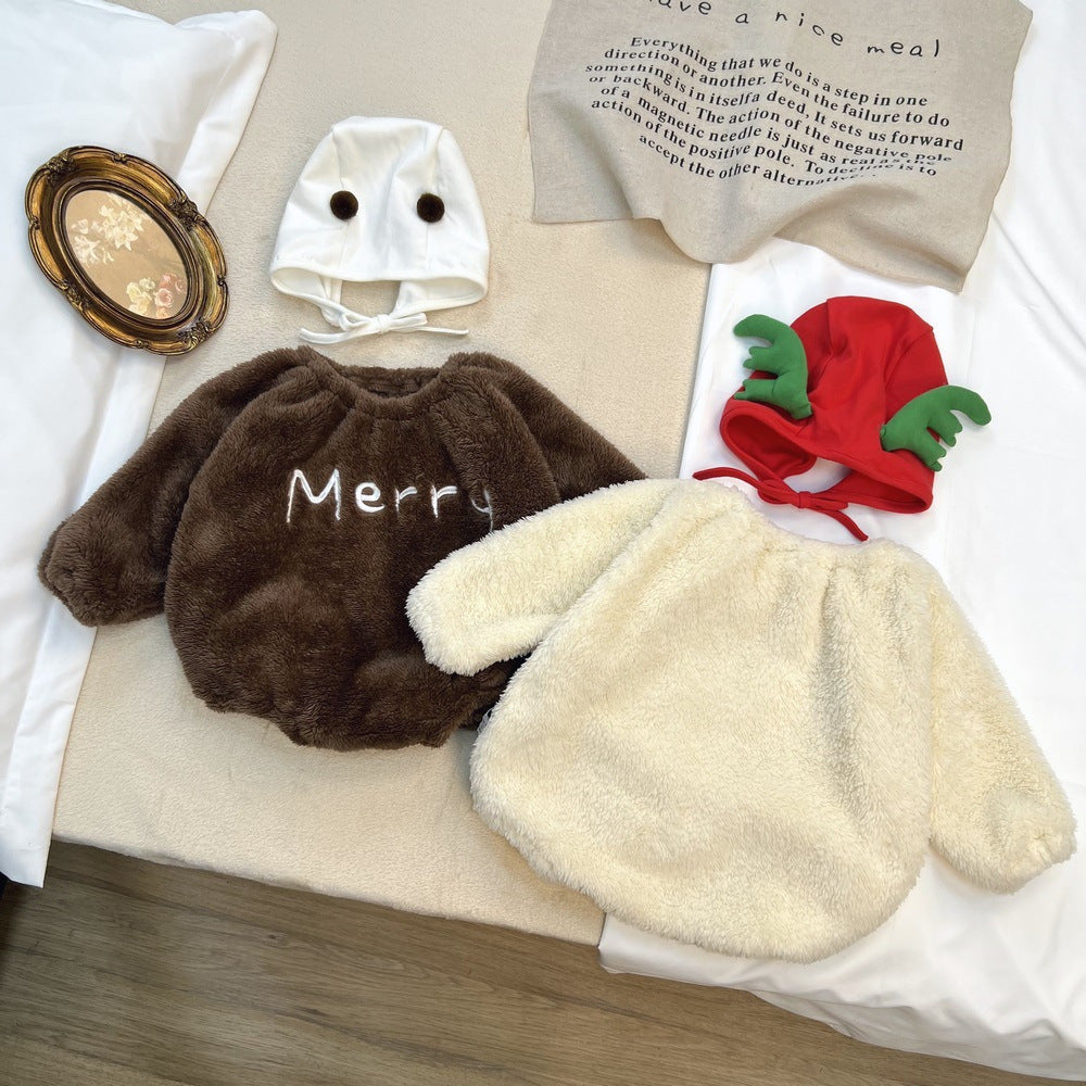 Christmas Baby Romper - Holiday Long Sleeve Bodysuit