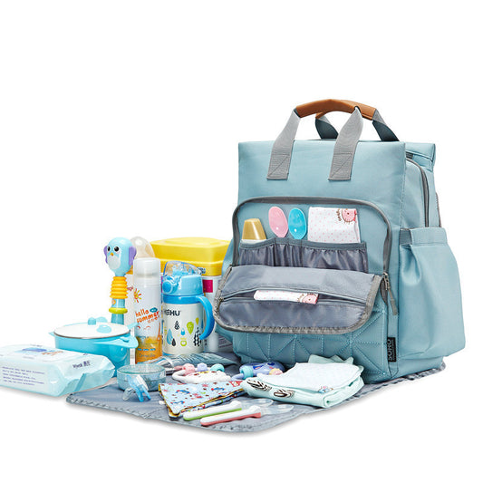 Multi-Function Diaper Bag Backpack – Large Capacity Waterproof Mom Bag with Insulated Bottle Pockets, Stylish Travel Baby Bag for Women