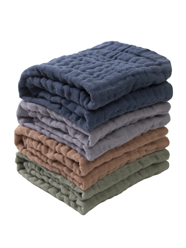 6-Layer Gauze Baby Towels 5-Pack - Muslin Burp Cloths & Washcloths, 12"x20"