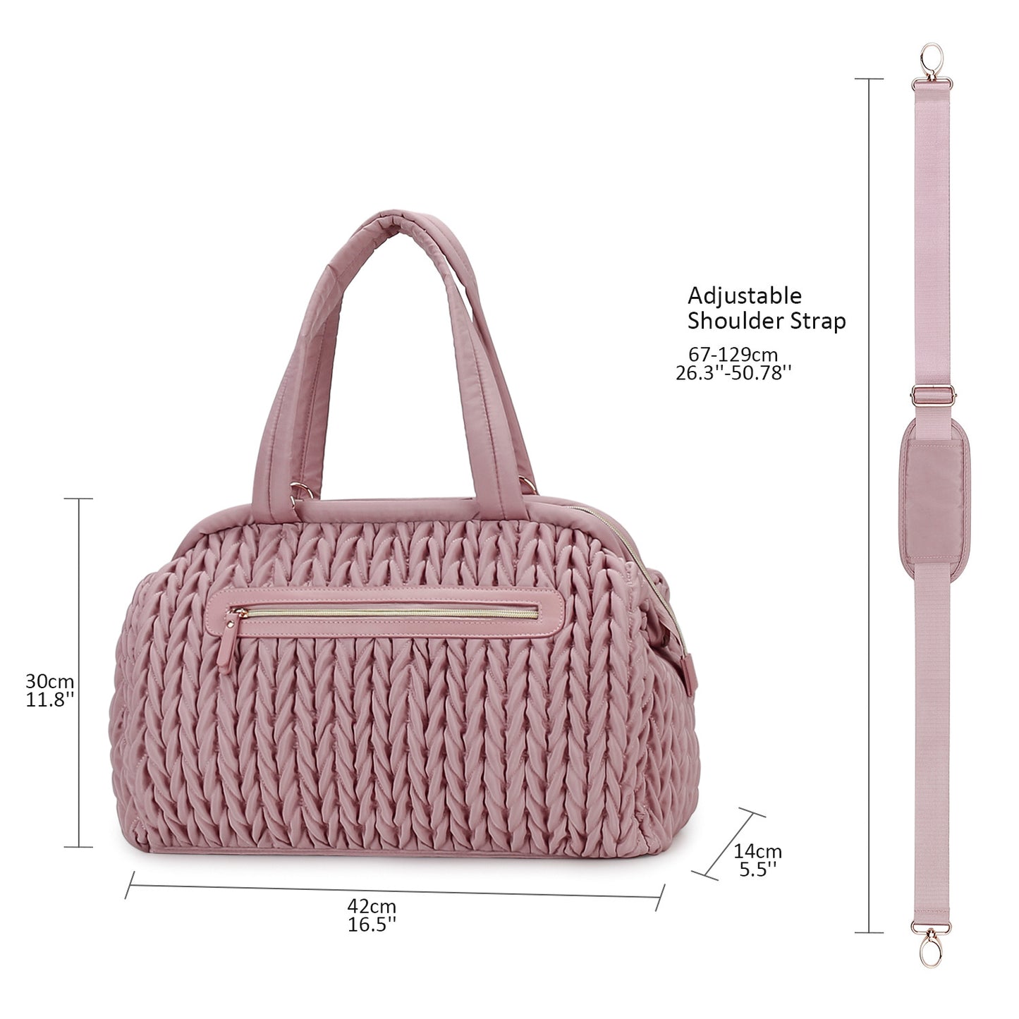 Waterproof Diaper Bag Tote with Insulated Pockets – Large Capacity Mommy Bag with Stroller Straps, Convertible Handbag & Crossbody for Travel