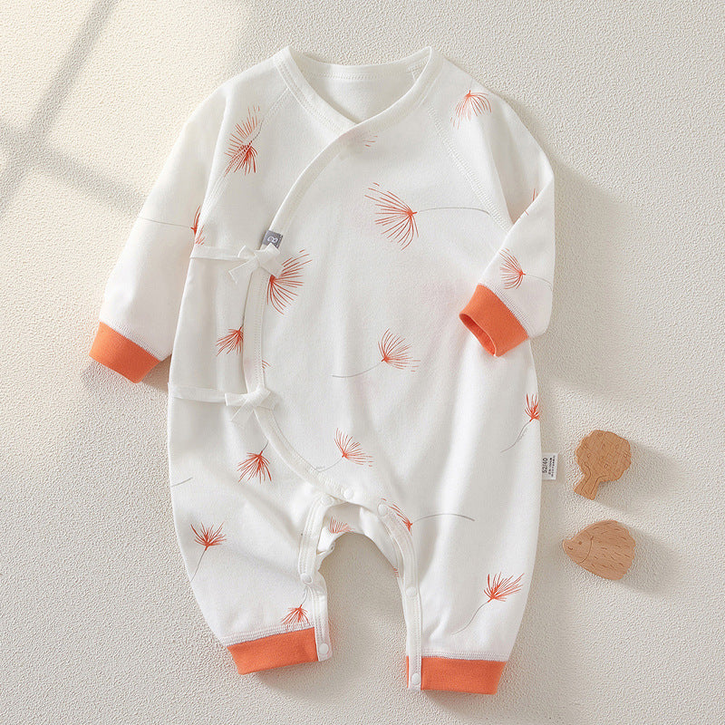 100% Cotton Autumn  Newborn Baby Bodysuit -Opposite Red