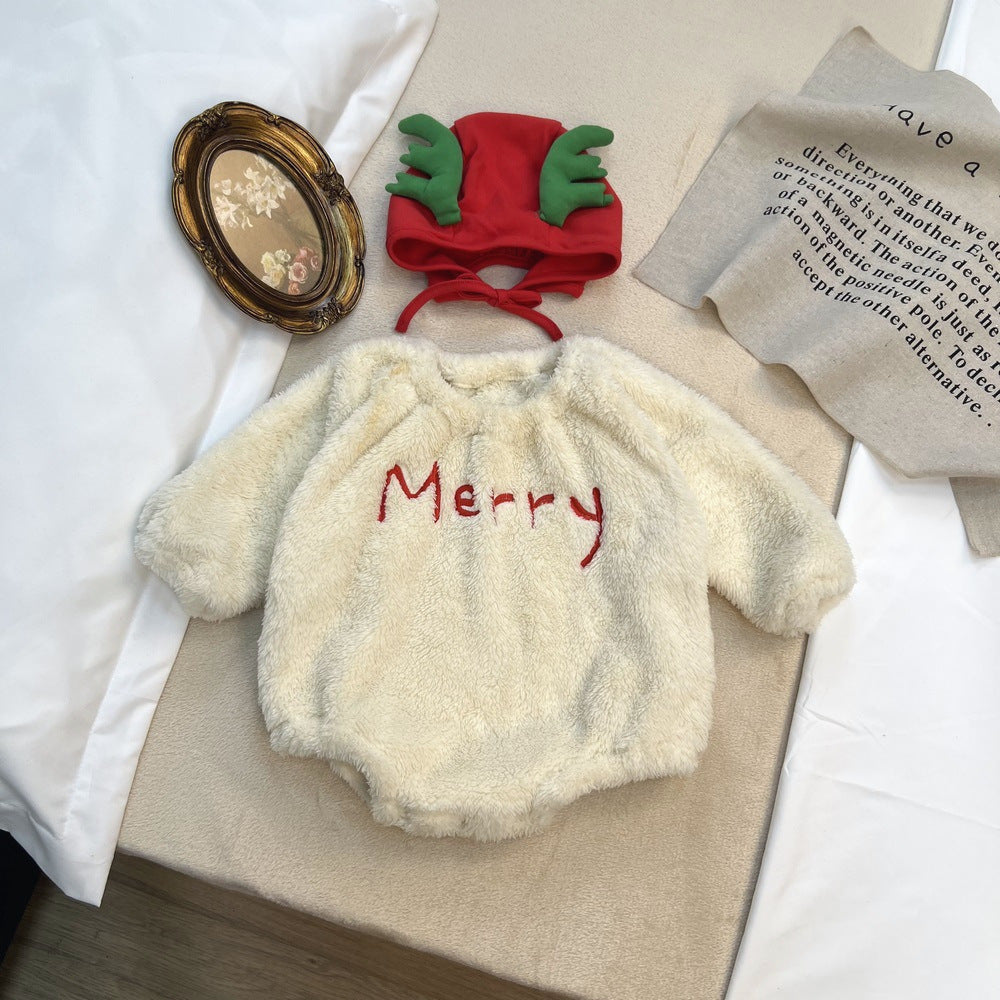 Christmas Baby Romper - Holiday Long Sleeve Bodysuit